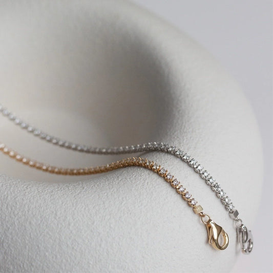 14K Yellow Gold Lab Diamond Tennis Bracelet