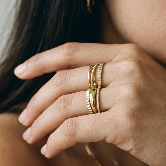 10K Yellow Gold Plain Rope Ring