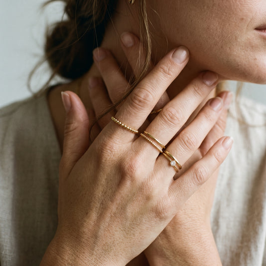 10K Yellow Gold Bubble Ring