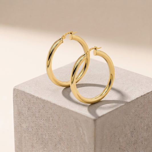 10K Yellow Gold Max Hoops