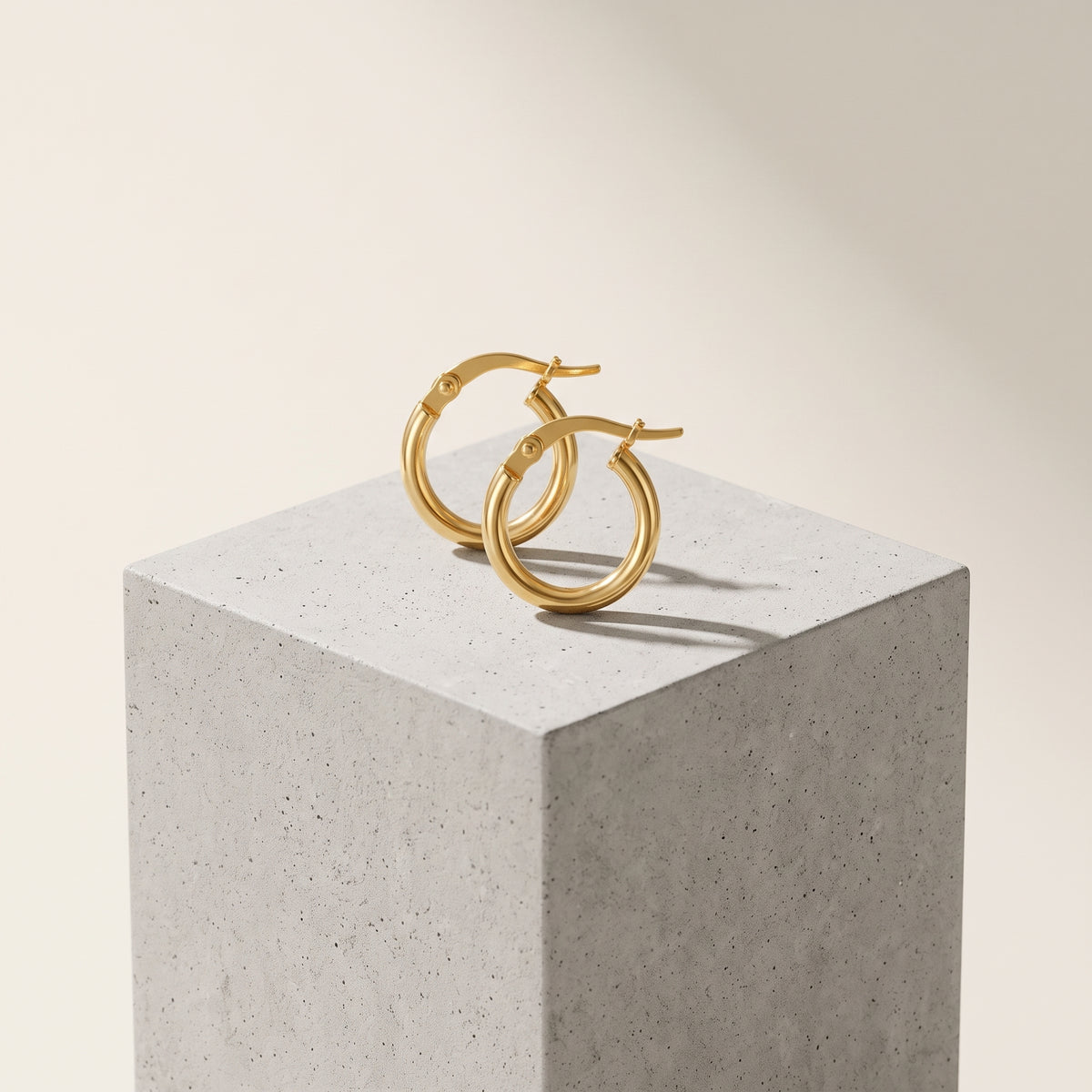 10K Yellow Gold Mini Hoops