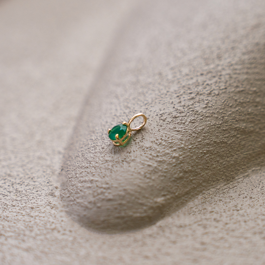 10K Yellow Gold Birthstone Necklace - May