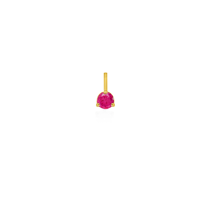 10K Yellow Gold Birthstone Necklace - July