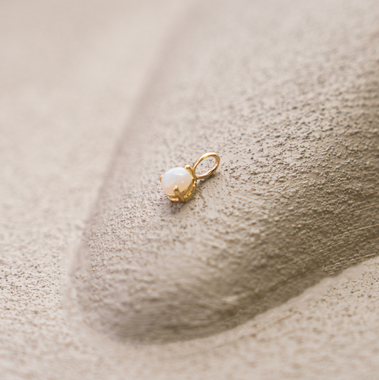 10K Yellow Gold Birthstone Necklace - October