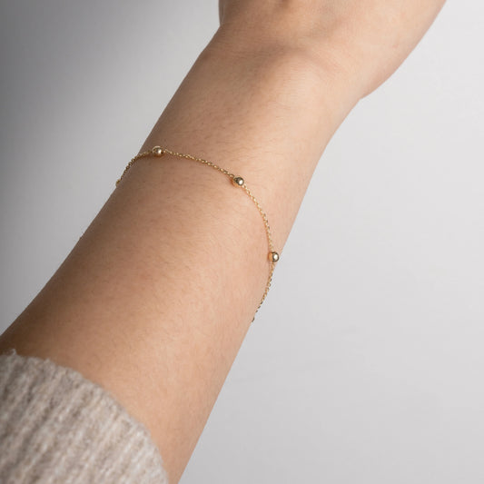 10K Yellow Gold Bead Bracelet
