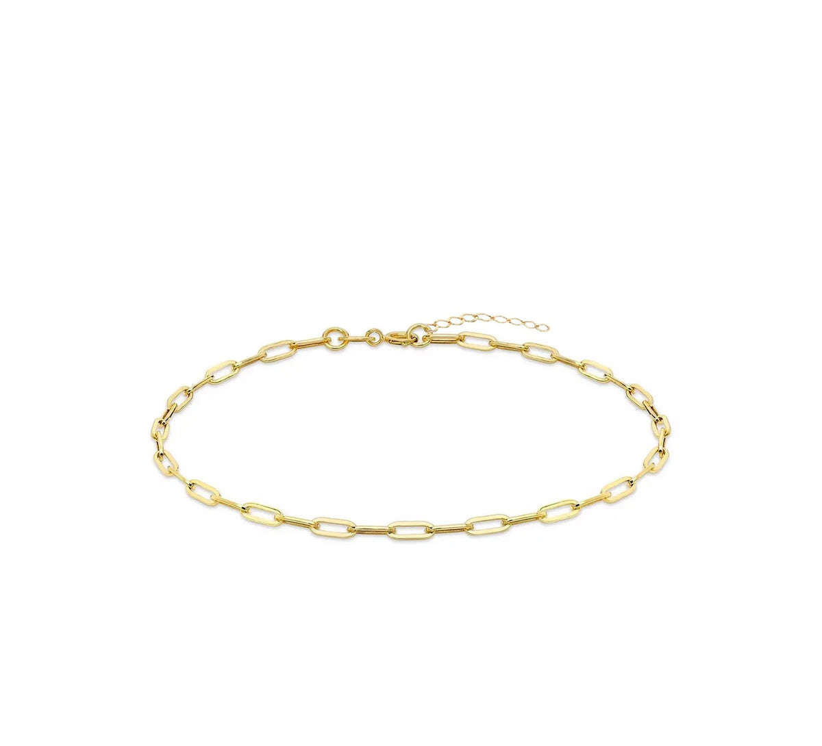 10K Yellow Gold Paperclip Bracelet