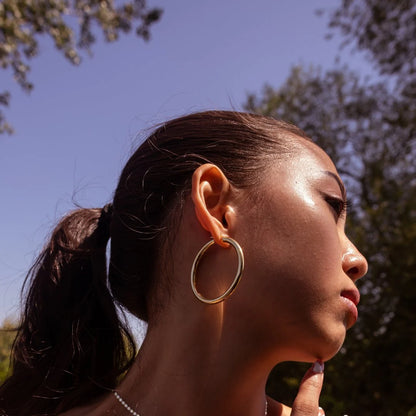10K Yellow Gold Max Hoops