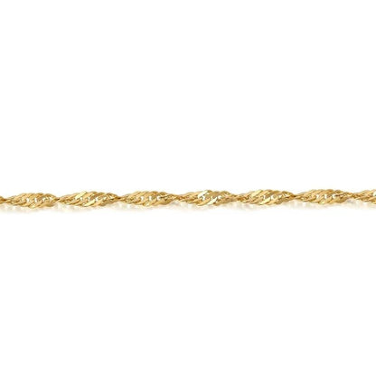 10K Yellow Gold Singapore Chain Bracelet