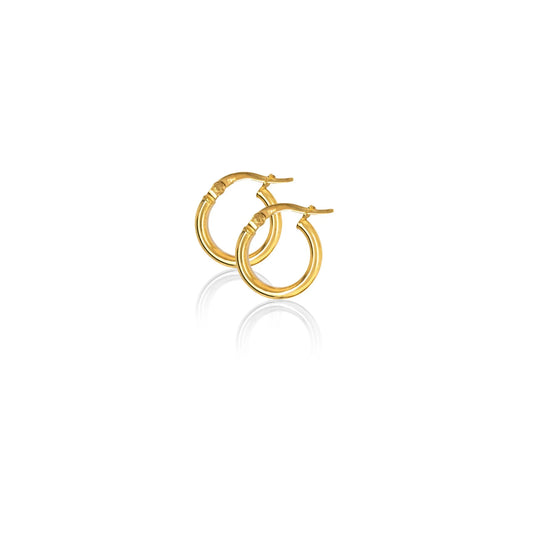 10K Yellow Gold Mini Hoops
