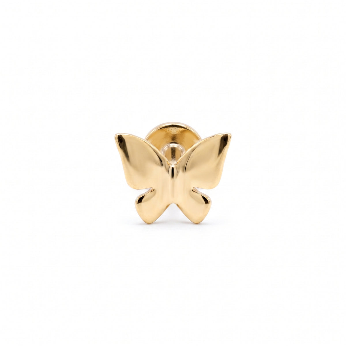 14K Yellow Gold Mini Butterfly Stud