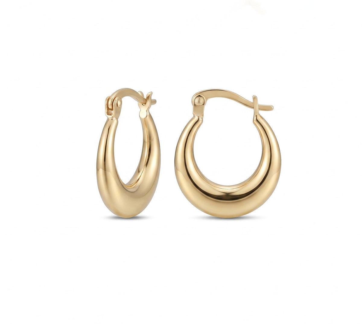 10K Yellow Gold Tapered Huggies