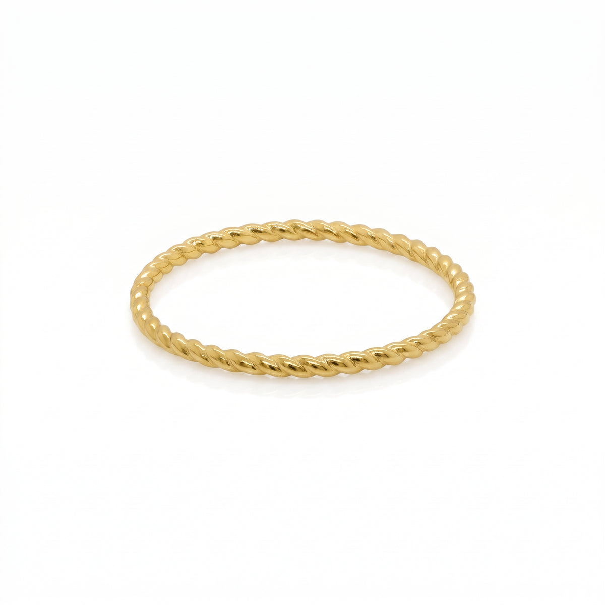 10K Yellow Gold Plain Rope Ring