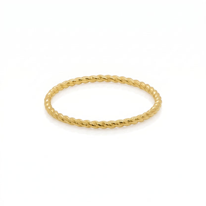 10K Yellow Gold Plain Rope Ring