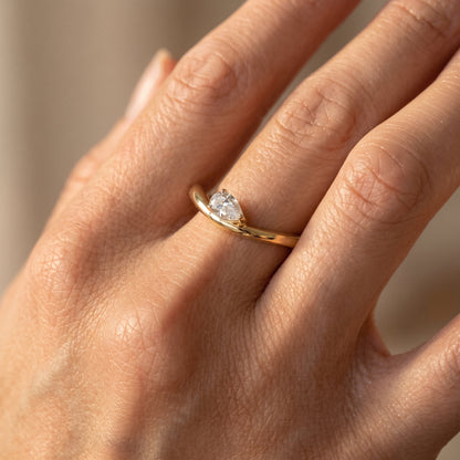 Pear Slim Cocktail Ring