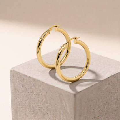 10K Yellow Gold Max Hoops