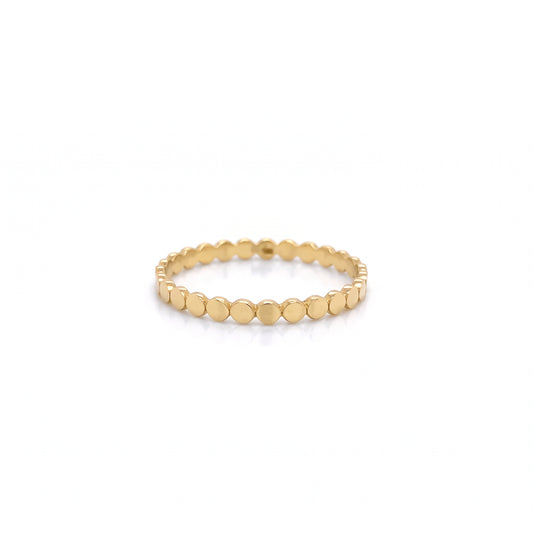 10K Yellow Gold Dotted Ring