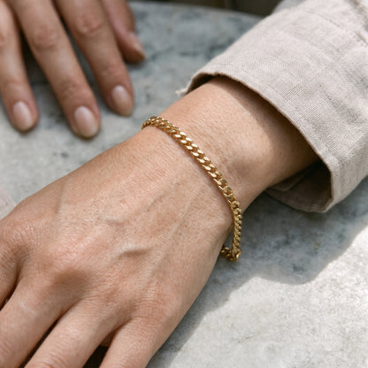 Flat Curb Chain Bracelet