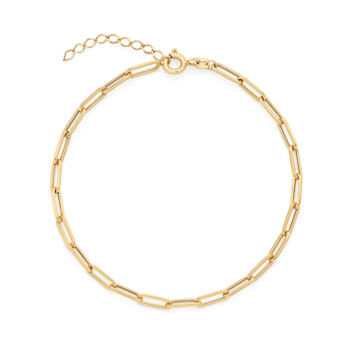 10K Yellow Gold Paperclip Bracelet
