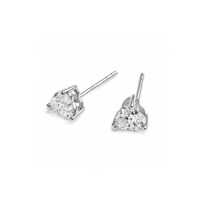 Heart Cut Lab Diamond Solitaire Studs