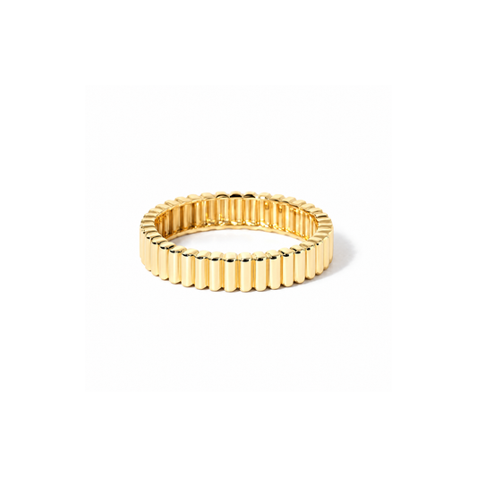 10k Yellow Gold Chunky Scalloped Ring