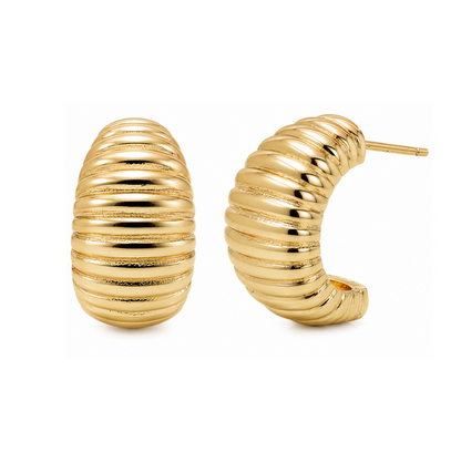 Chunky Ribbed Dome Hoop