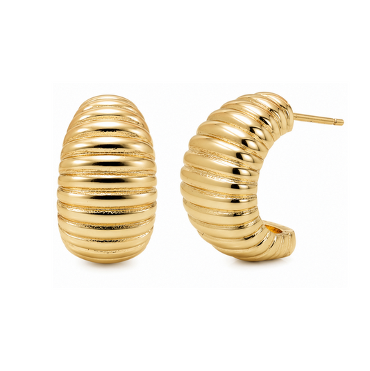 Chunky Ribbed Dome Hoop