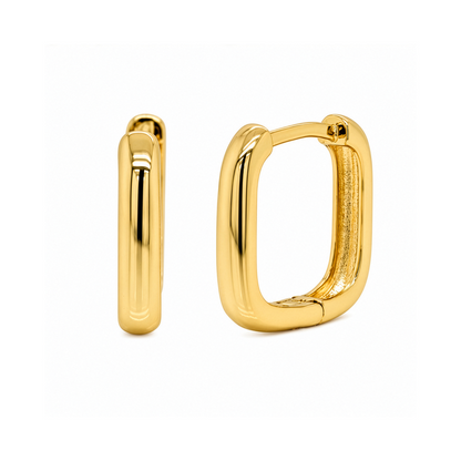 Square Huggie Hoops