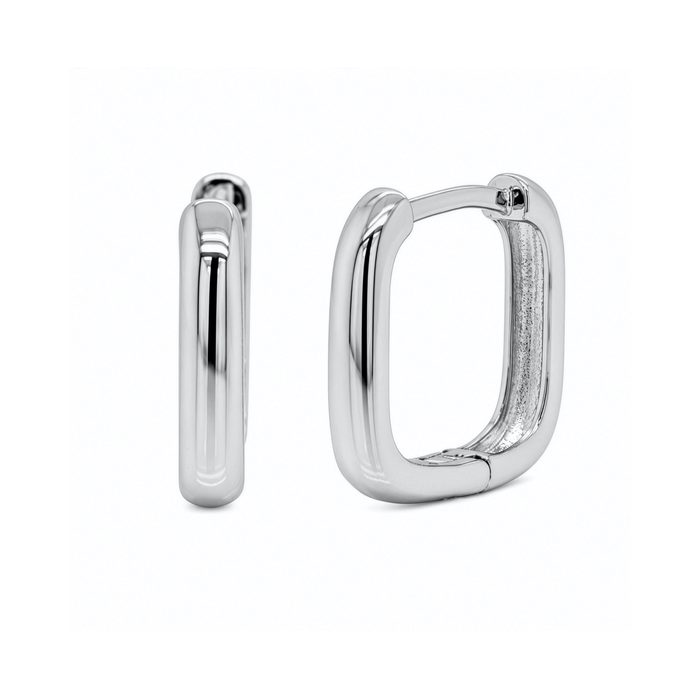 Square Huggie Hoops