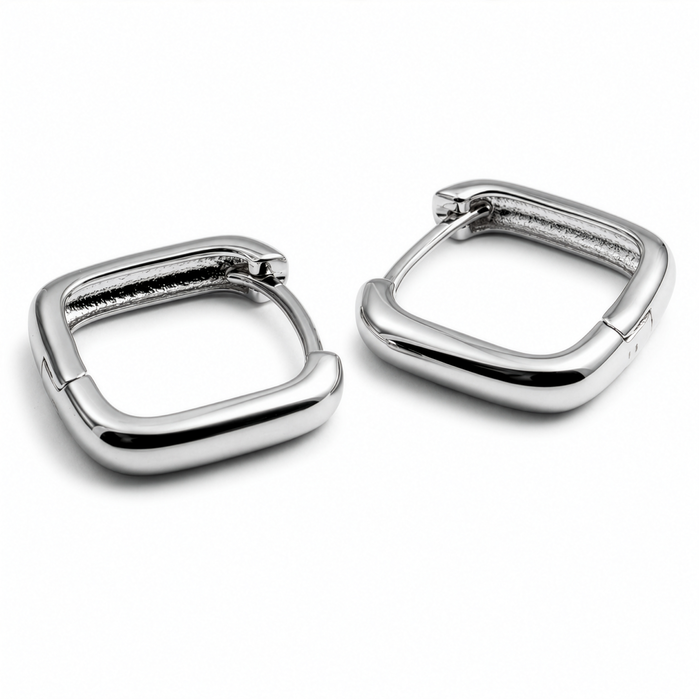 Square Huggie Hoops