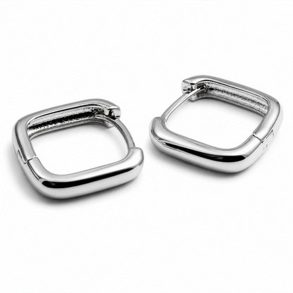 Square Huggie Hoops