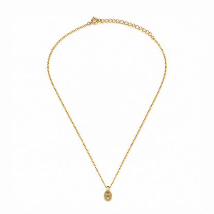 Pave Puffed Mariner Necklace