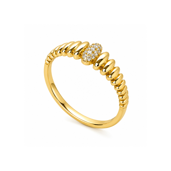 Pave Slim Bubble Ring
