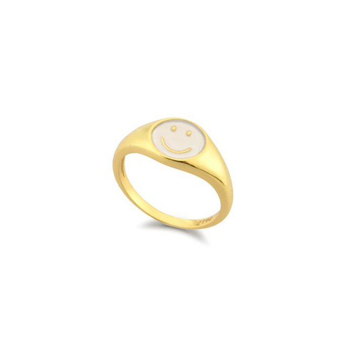 Smiley Face Signet Ring