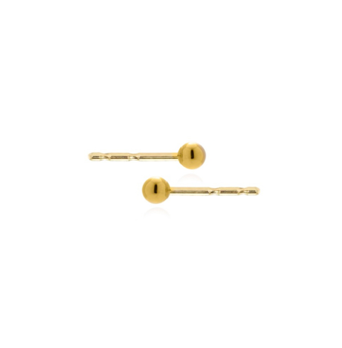 14K Yellow Gold Ball Stud