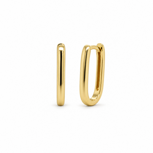 Paperclip Huggie Earrings