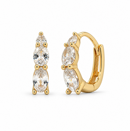 CZ Gradual Set Huggie