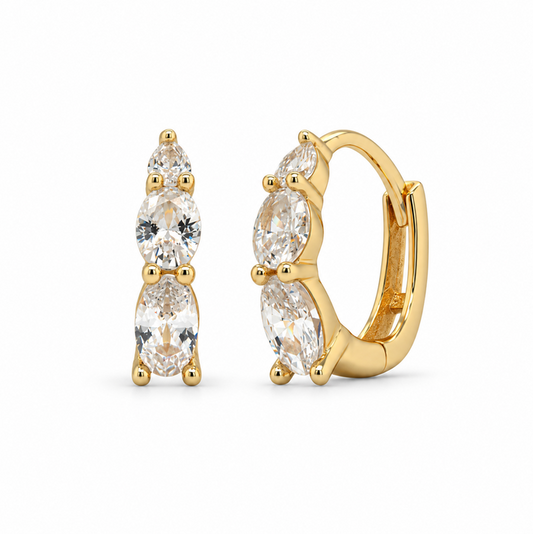 CZ Gradual Set Huggie