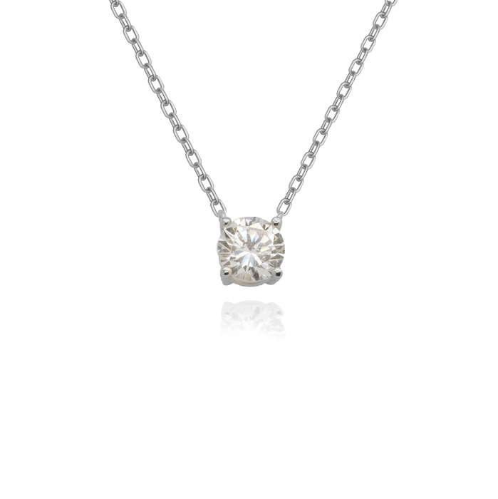 Single Prong Set Necklace