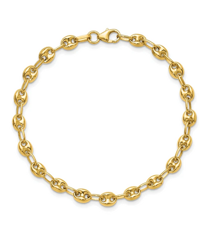 Puffed Mariner Link Bracelet