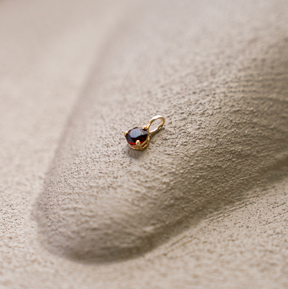 10K Yellow Gold Birthstone Necklace - January