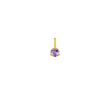 10K Yellow Gold Birthstone Necklace - February