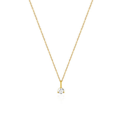 10K Yellow Gold Birthstone Necklace - April