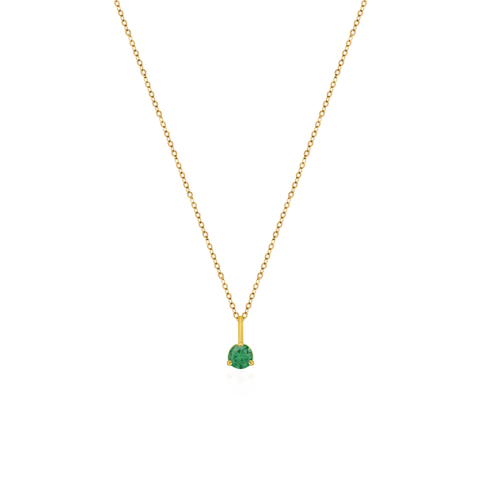 10K Yellow Gold Birthstone Necklace - May