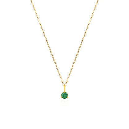 10K Yellow Gold Birthstone Necklace - May