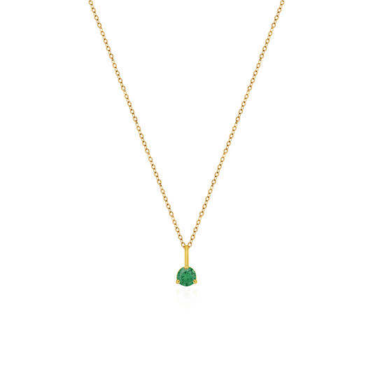 10K Yellow Gold Birthstone Necklace - May