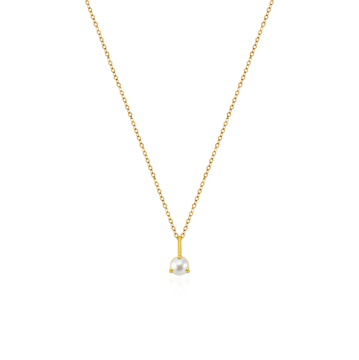 10K Yellow Gold Birthstone Necklace - June