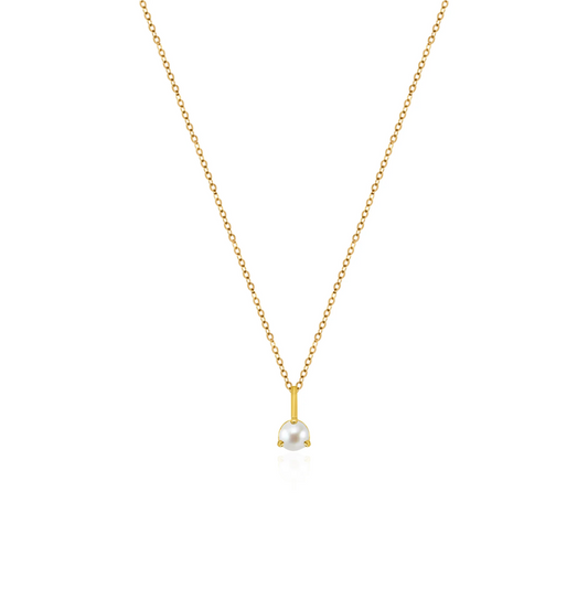 10K Yellow Gold Birthstone Necklace - June