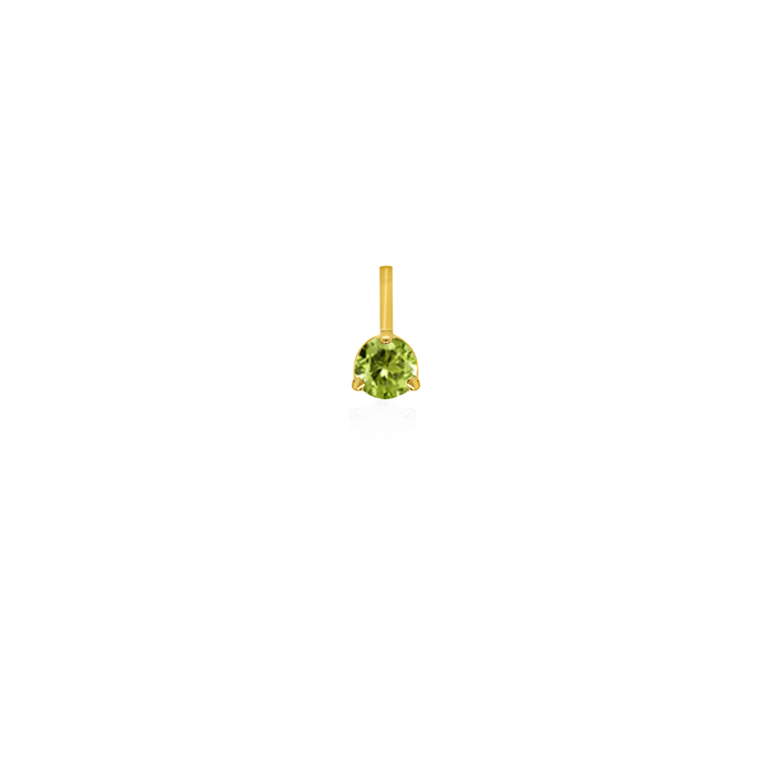 10K Yellow Gold Birthstone Necklace - August