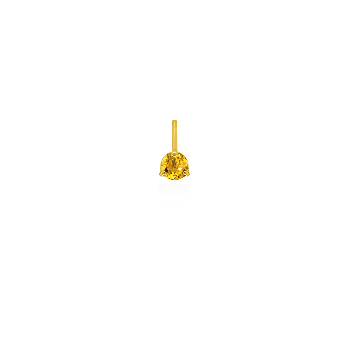 10K Yellow Gold Birthstone Necklace - November