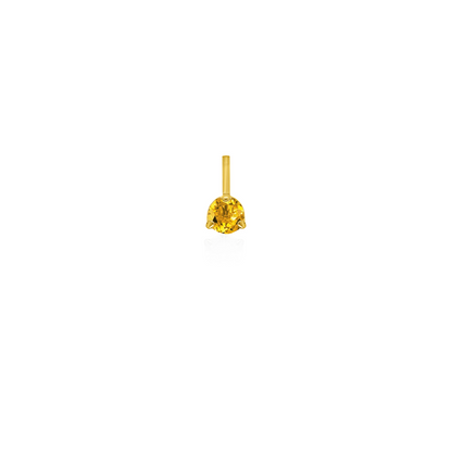 10K Yellow Gold Birthstone Necklace - November